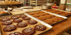 Ladro Bakery cookies with other baked items in the background