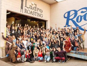 Ladro Team celebrating 25th Anniversary of Caffe Ladro at company party